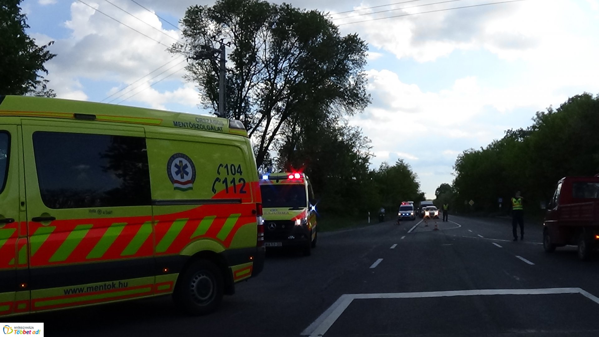 Baleset történt Nyírpazony és Nyírtura között