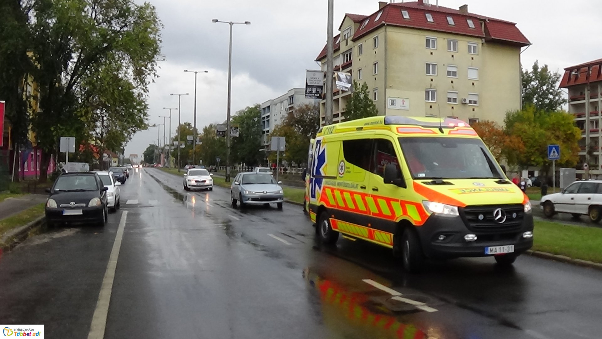 Baleset történt szombat késő délután a Kert utca egyik gyalogos-átkelőhelyénél