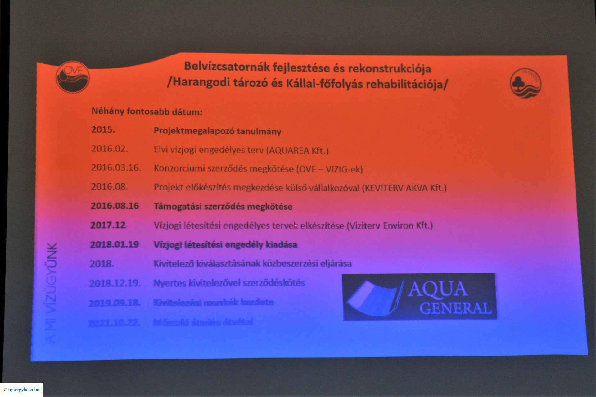 Belvízcsatornák fejlesztése és rekonstrukciója - projektzáró a Vízügynél