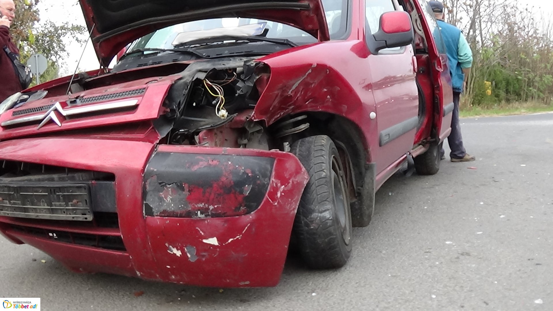 Császárszállásnál történt baleset hétfő délelőtt