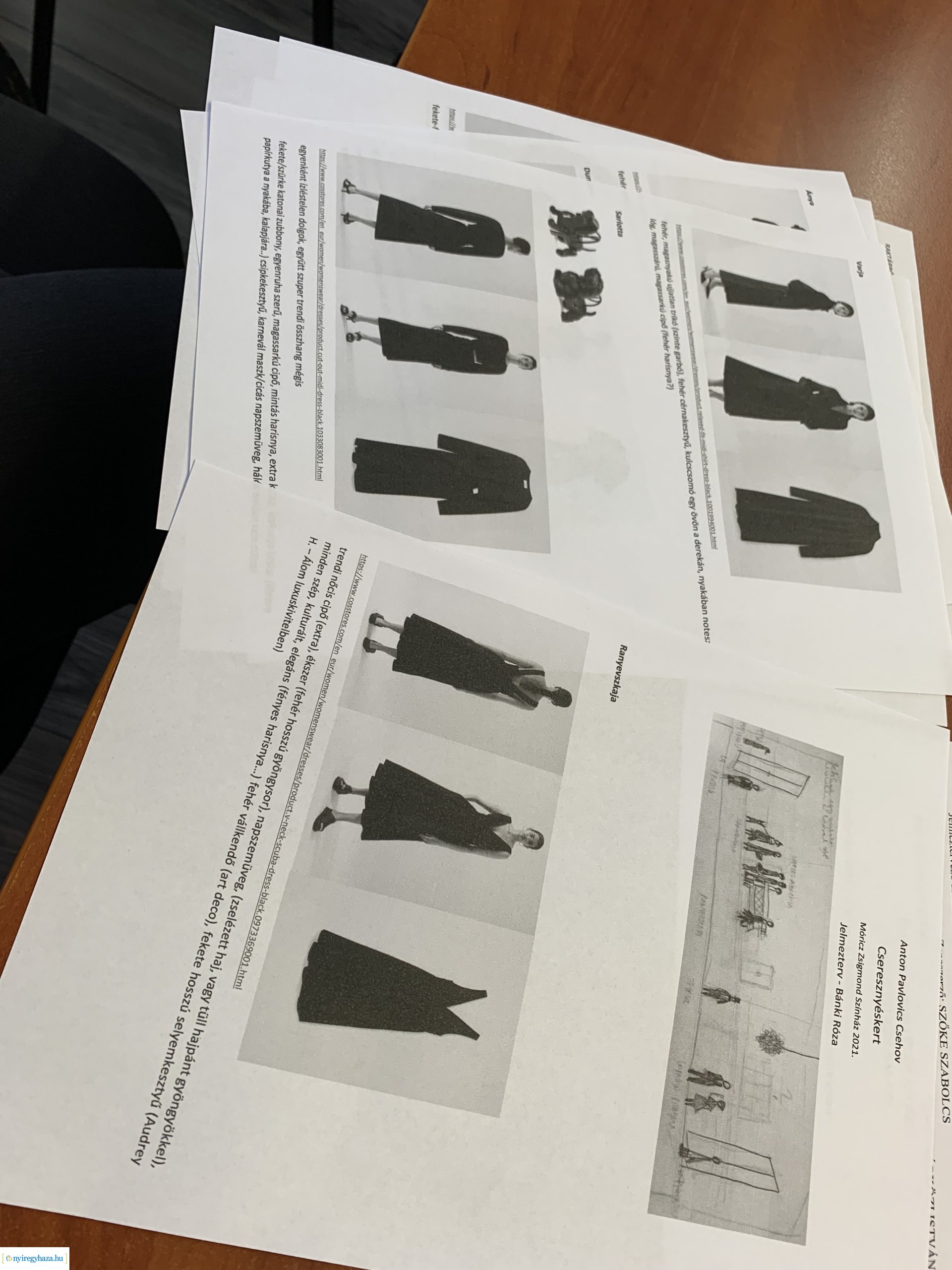 Cseresznyéskert – Díszlet- és jelmeztervek elfogadása a Móricz Zsigmond Színházban