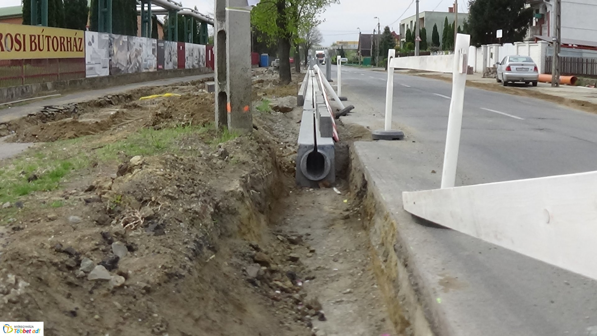 Derkovits utca – Épül a csapadékelvezető rendszer