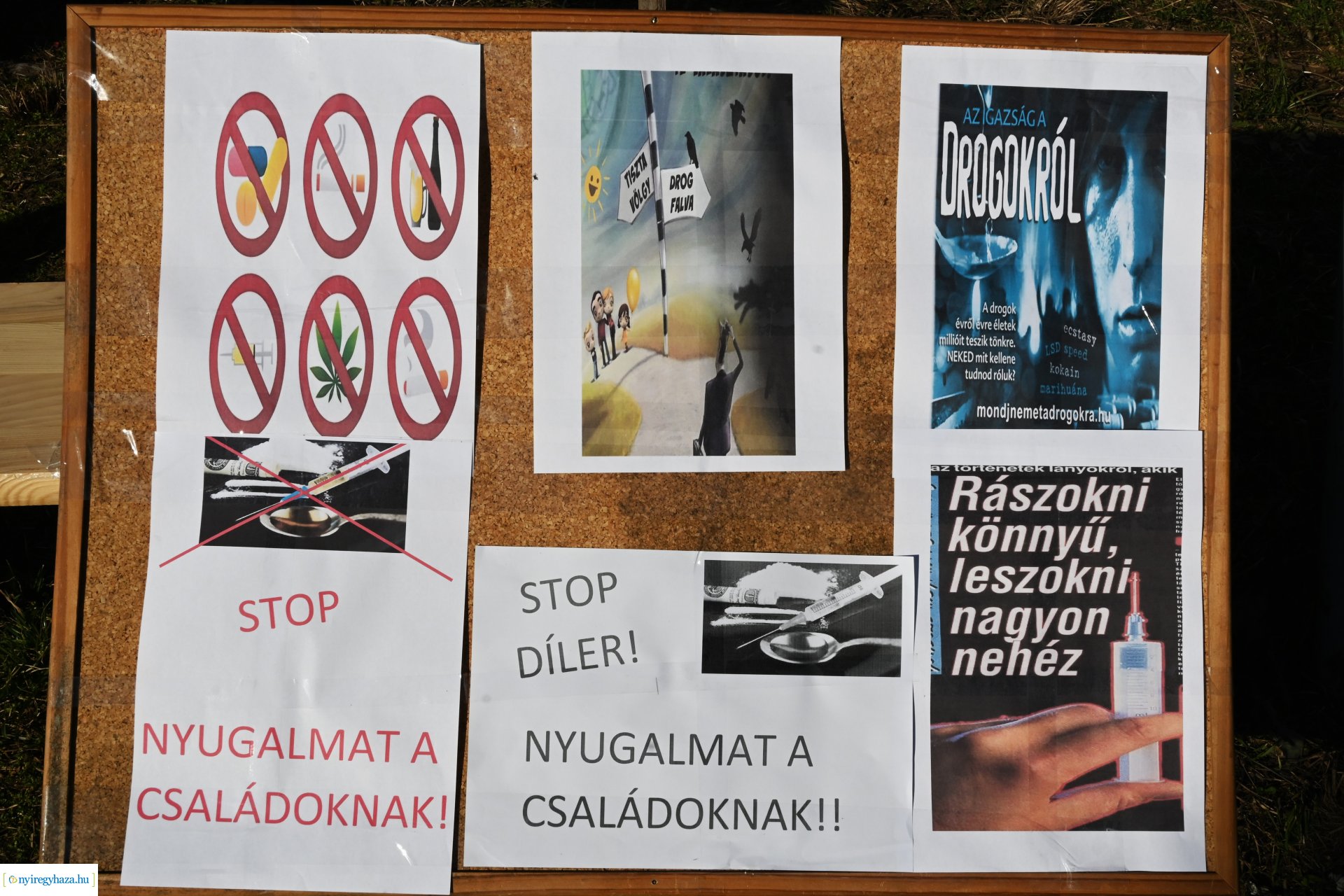 Drogellenes felvonulás a Huszártelepen