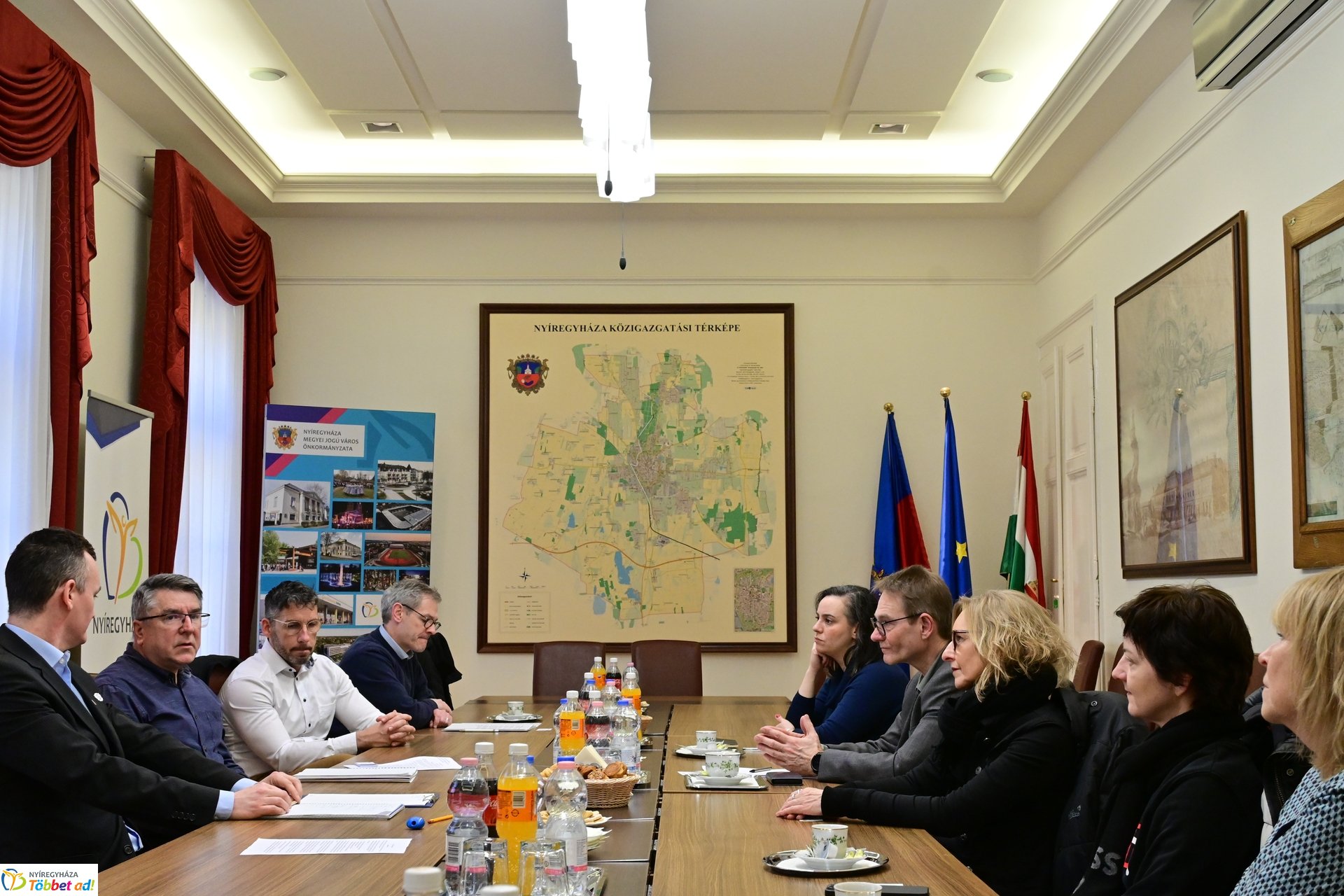 E-PAC nemzetközi partnertalálkozó a Városházán 2025 februárjában