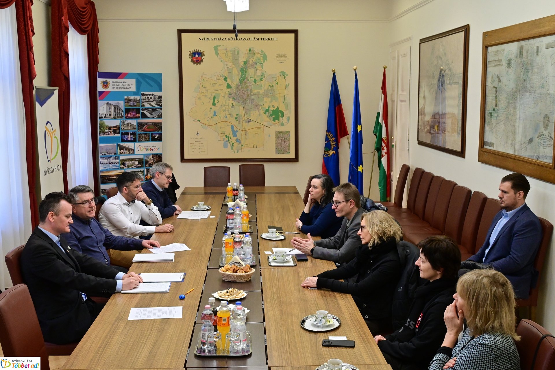 E-PAC nemzetközi partnertalálkozó a Városházán 2025 februárjában