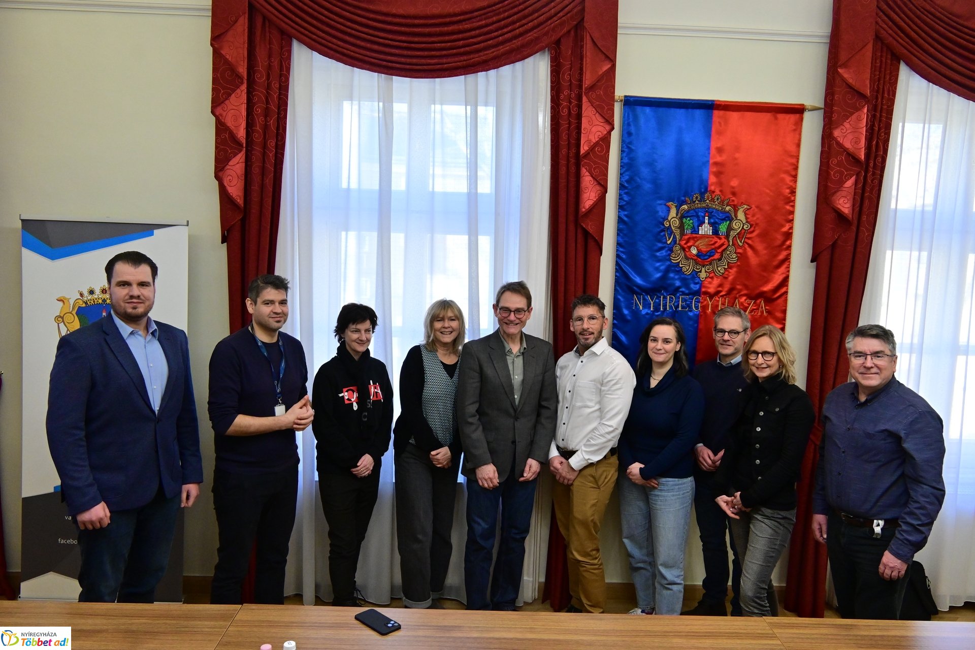 E-PAC nemzetközi partnertalálkozó a Városházán 2025 februárjában