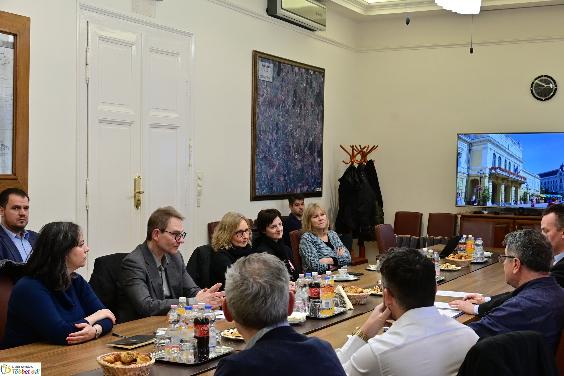 E-PAC nemzetközi partnertalálkozó a Városházán 2025 februárjában