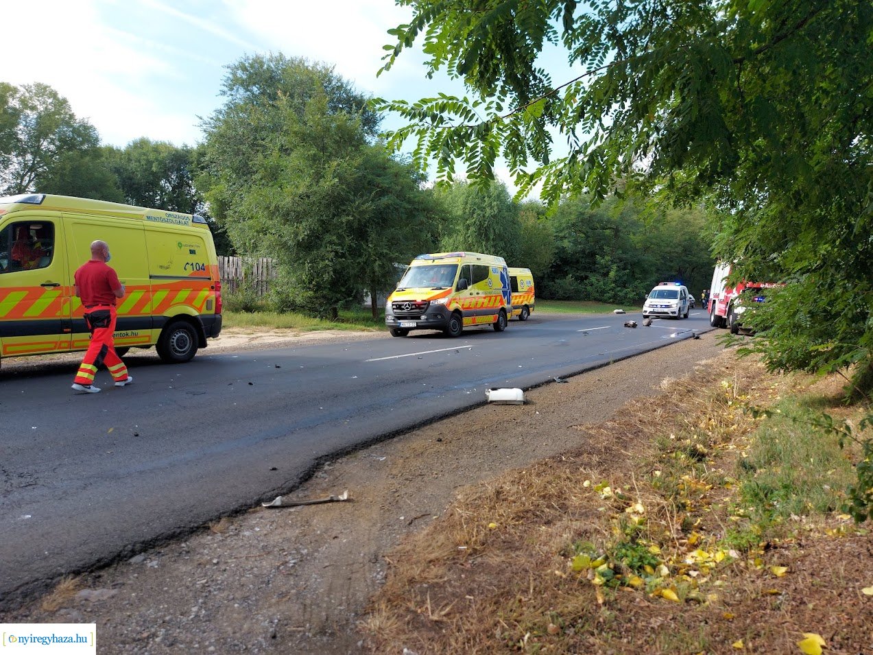 Egy kamion és egy személyautó ütközött pénteken Nagykálló és Nyíregyháza között