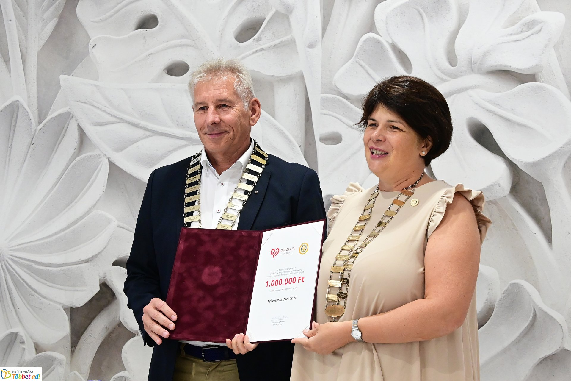 Elnöki láncátadó ünnepség a Rotary Club Nyíregyháza életében