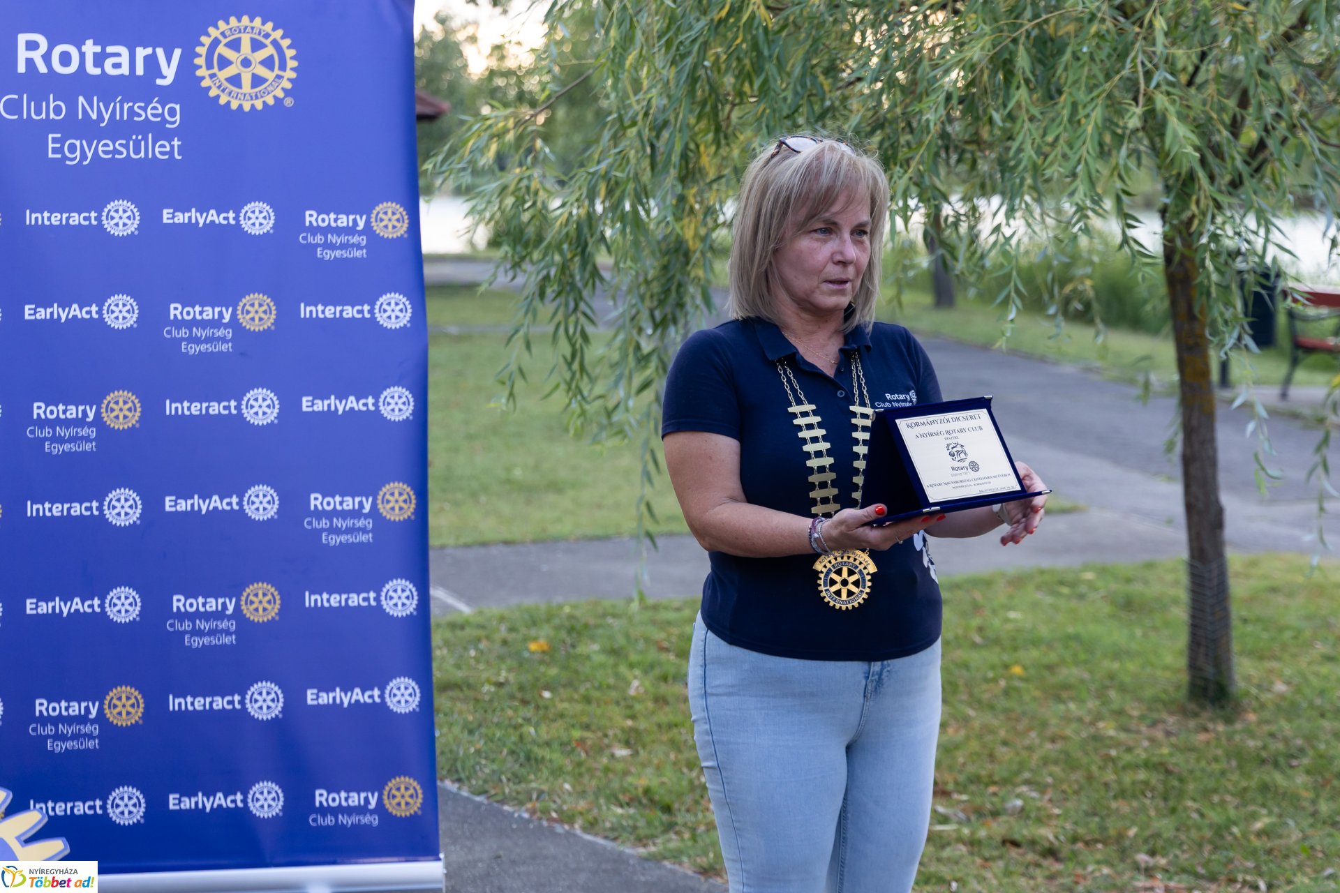 Elnöki láncátadóval zárult a rotarys év a Rotary Club Nyírségnél