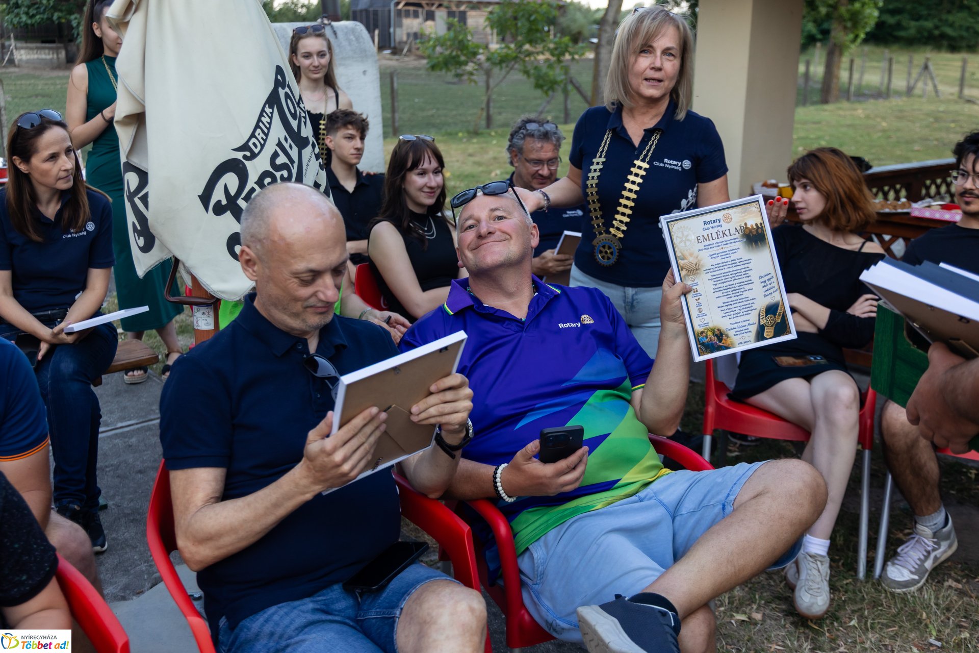 Elnöki láncátadóval zárult a rotarys év a Rotary Club Nyírségnél