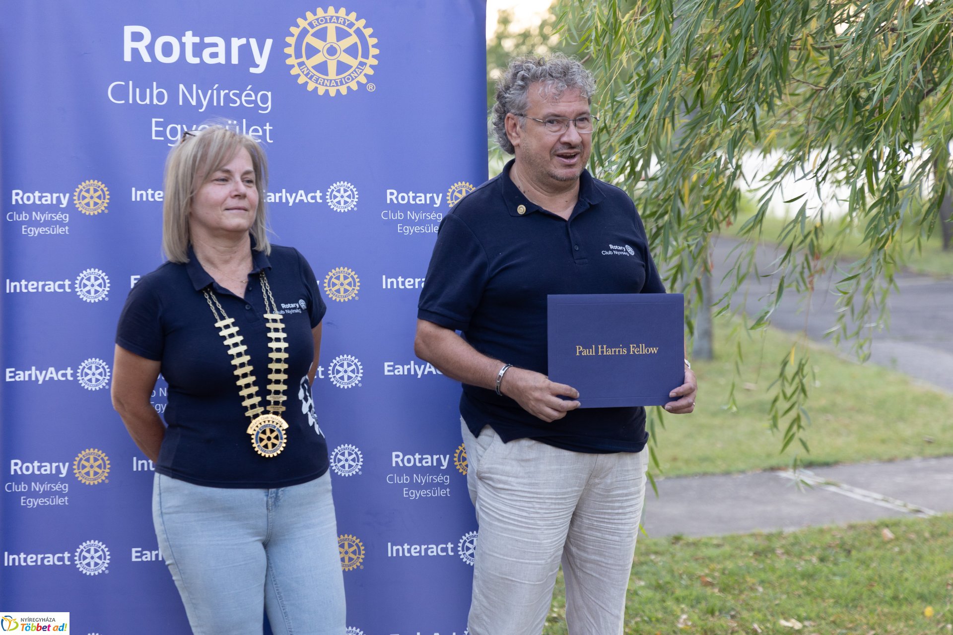Elnöki láncátadóval zárult a rotarys év a Rotary Club Nyírségnél