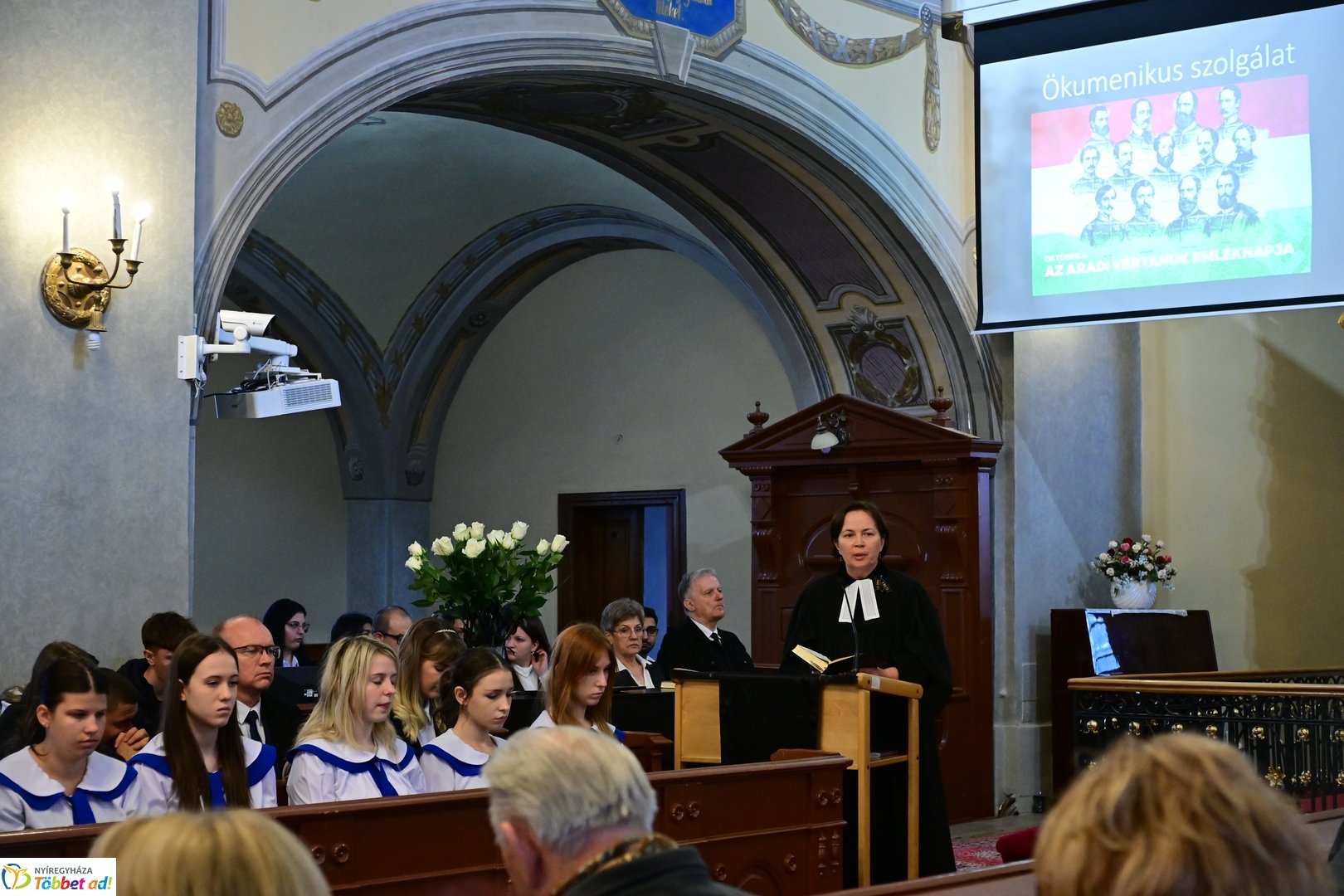 Emlékezés az aradi vértanúkra az evangélikus templomban 2025 