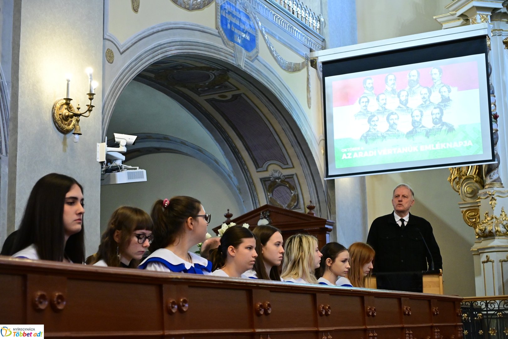 Emlékezés az aradi vértanúkra az evangélikus templomban 2025 