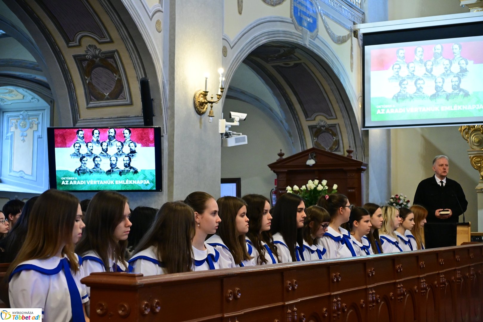 Emlékezés az aradi vértanúkra az evangélikus templomban 2025 