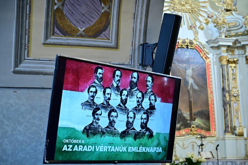 Emlékezés az aradi vértanúkra az evangélikus templomban 2025 