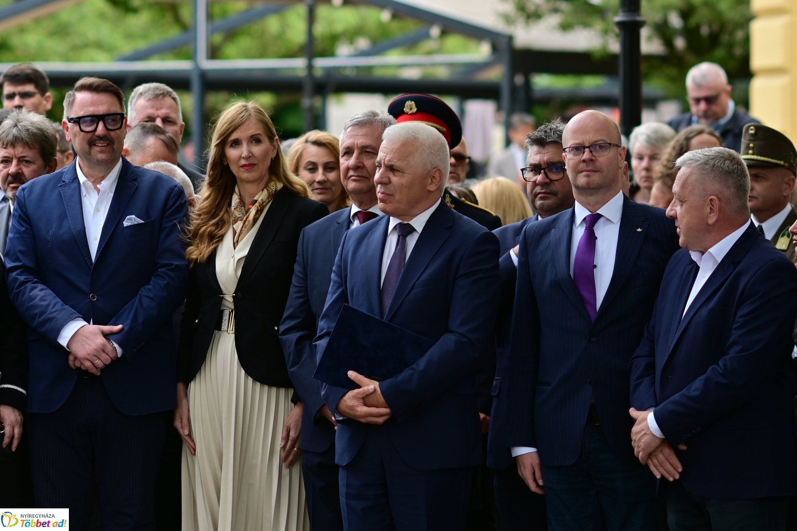 Emlékező koszorúzás a városalapítók szobránál - 2025