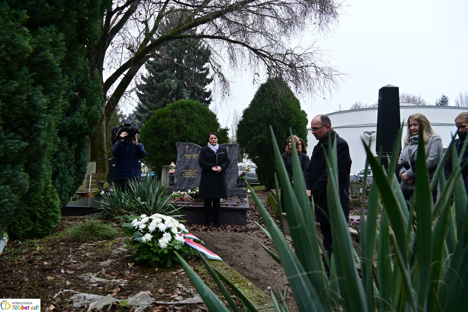 Emlékező koszorúzás Jósa András sírjánál 2025 decemberében