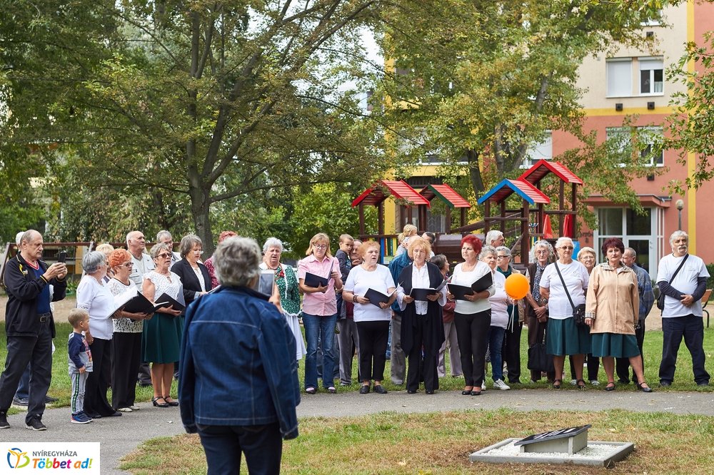 Emléktábla avatás a Malomkertben