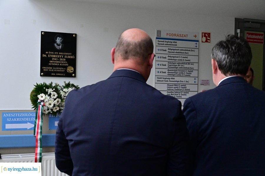 Emléktábla avató a kórházban - Dr Endreffy Ildikó