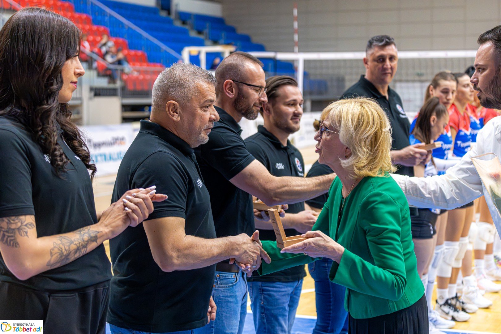 Érmes röplabdázók köszöntése