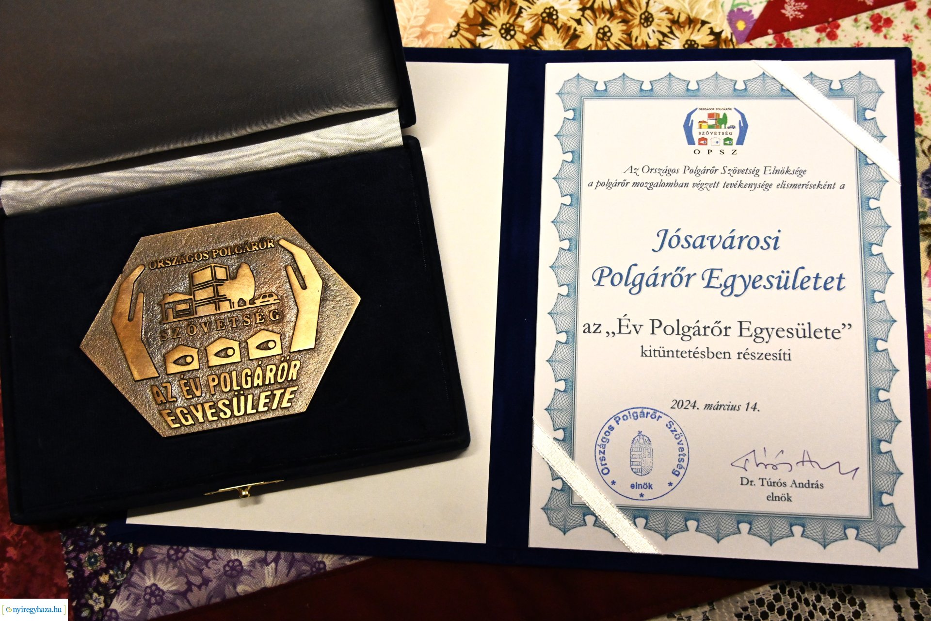 "Év Polgárőr Egyesülete" elismerést kapott a Jósavárosi Polgárőr Egyesület