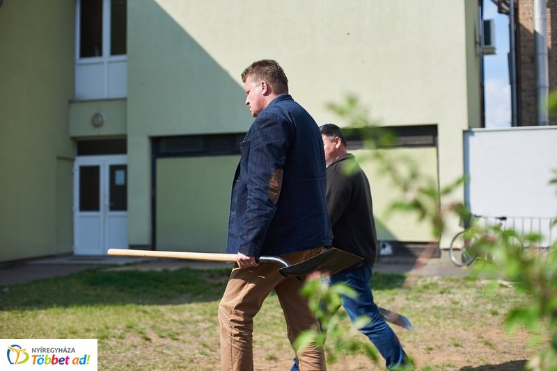 Faültetés a kertvárosi iskolában