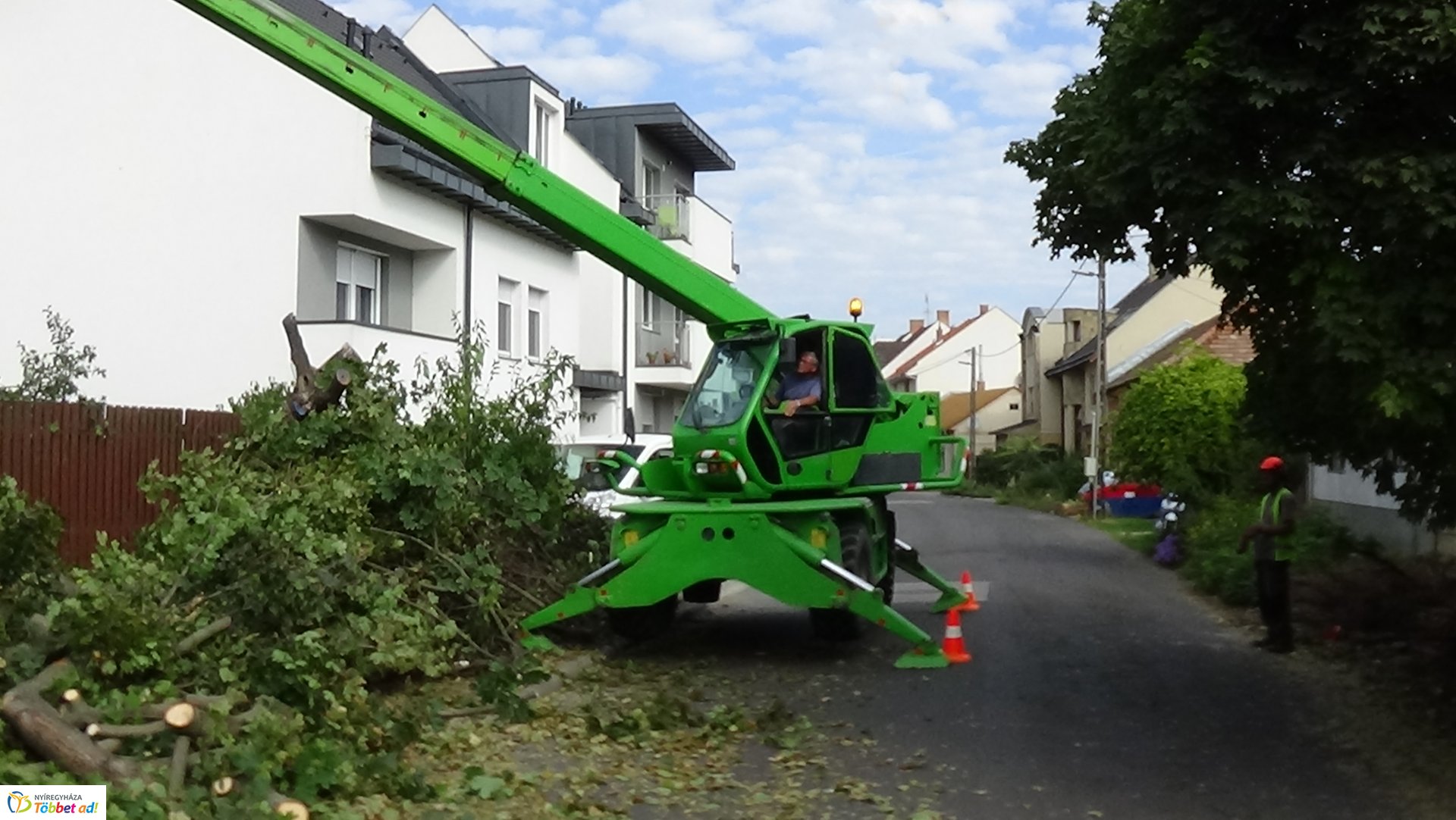 Favágási munkálatokat végeztek szerdán a Jég és a Nyírfa utcán