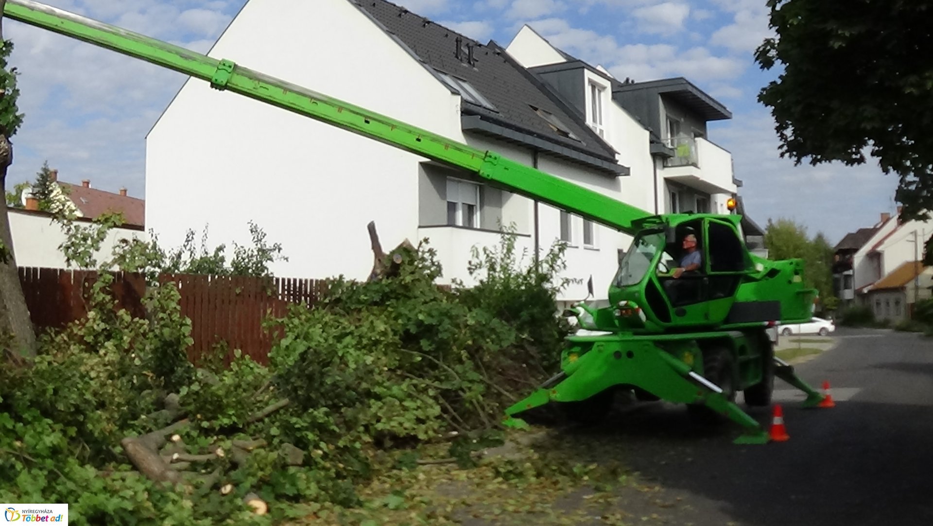Favágási munkálatokat végeztek szerdán a Jég és a Nyírfa utcán