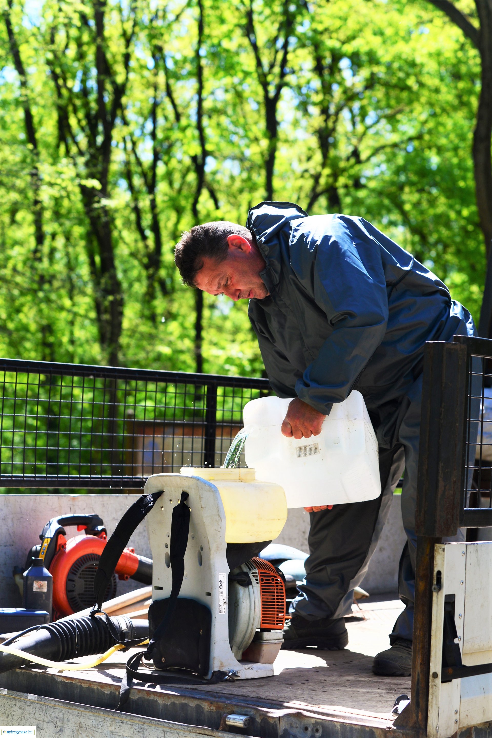 Fertőtlenítés az Erdei Tornapályán
