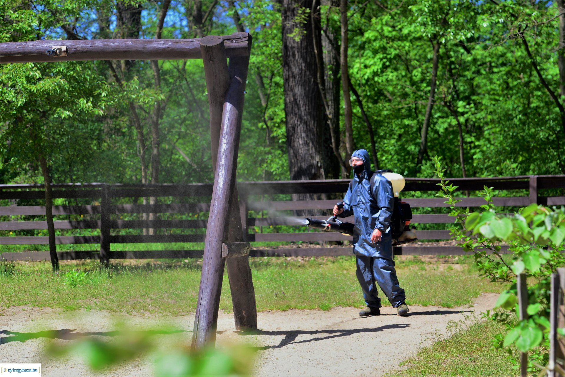 Fertőtlenítés az Erdei Tornapályán