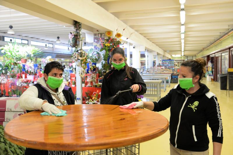 Folyamatos a fertőtlenítés a Piaccsarnokban is