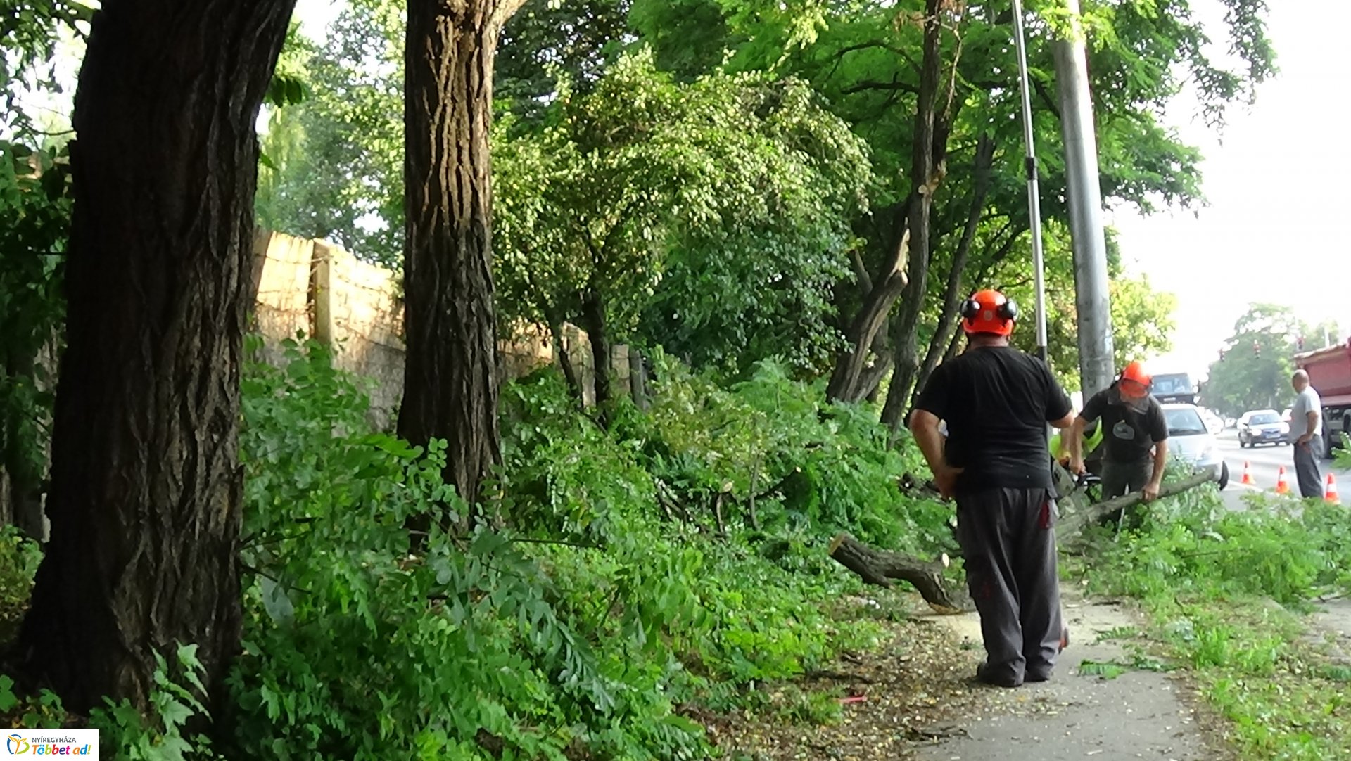 Gallyazási munkálatok a Kert utcán