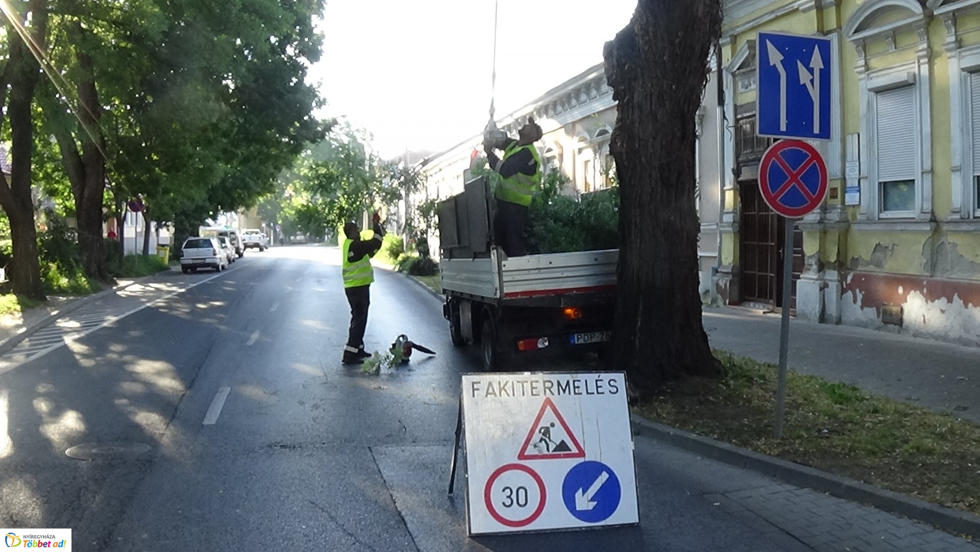 Gallyazási munkálatokat végeznek a Szent István utcán