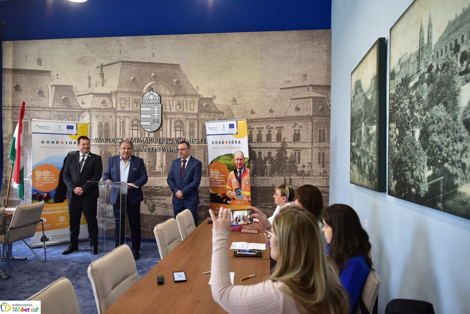 Gondosóra sajtótájékoztató a Megyeházán 2025 áprilisában