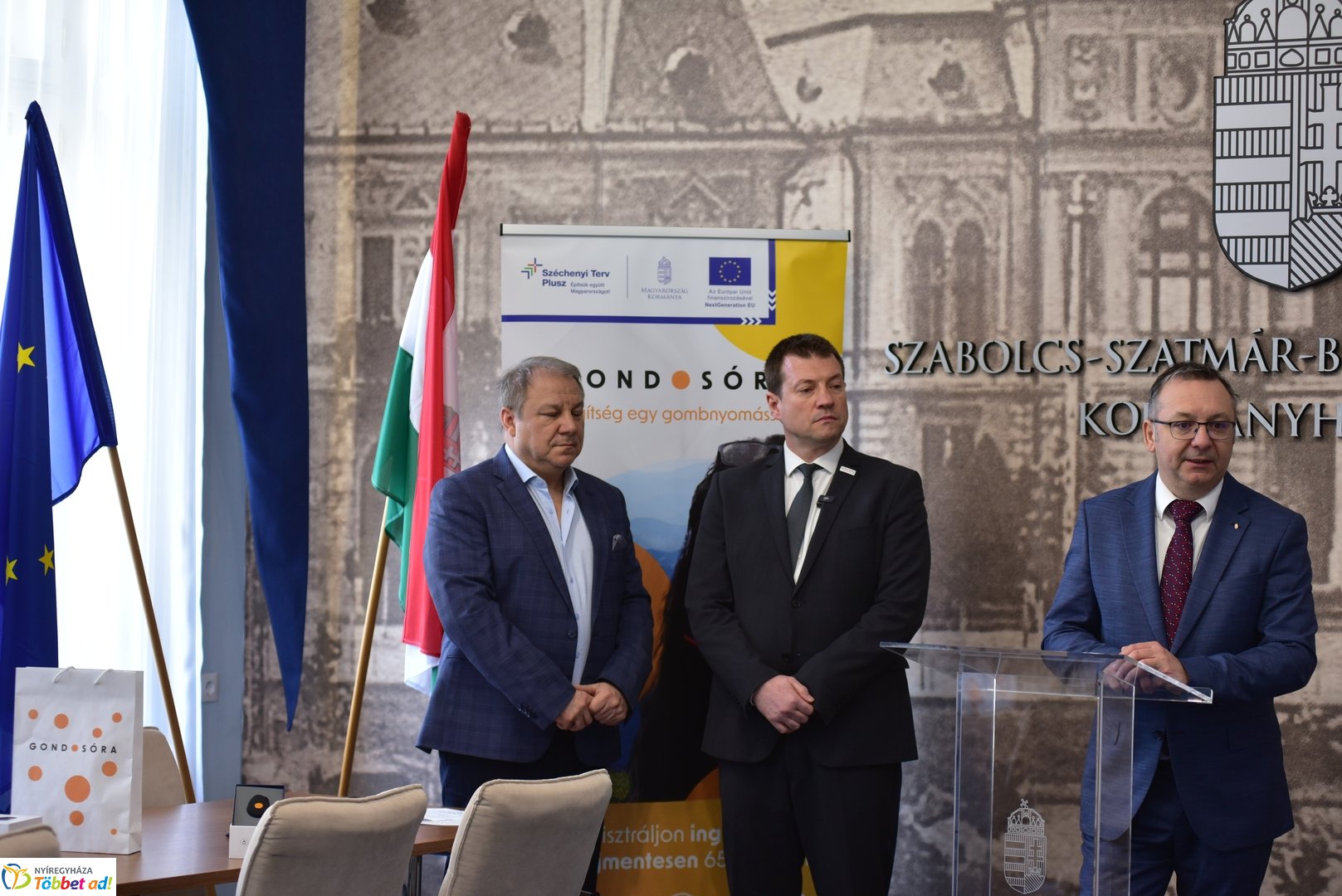 Gondosóra sajtótájékoztató a Megyeházán 2025 áprilisában