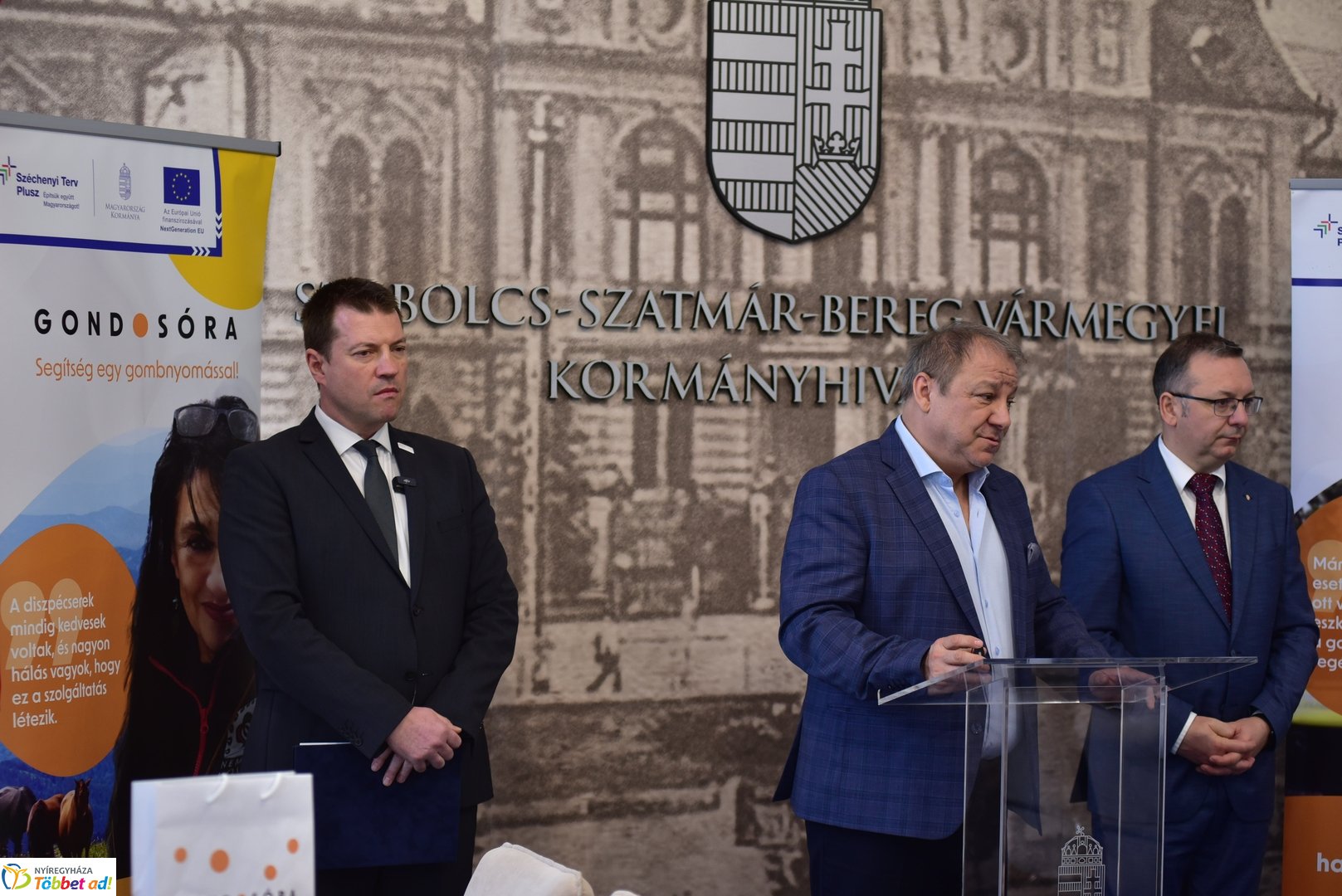 Gondosóra sajtótájékoztató a Megyeházán 2025 áprilisában