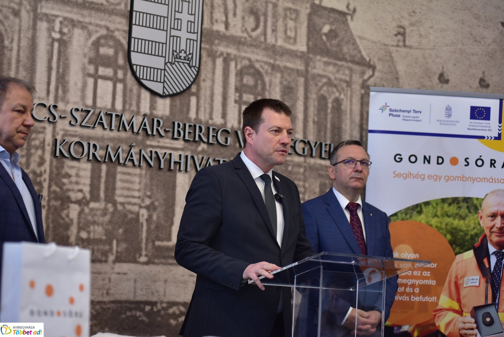 Gondosóra sajtótájékoztató a Megyeházán 2025 áprilisában