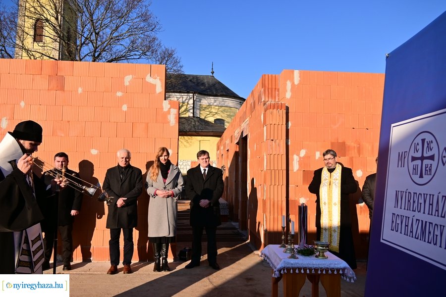 Görögkatolikus bölcsőde alapkő letétele Oroson 2024