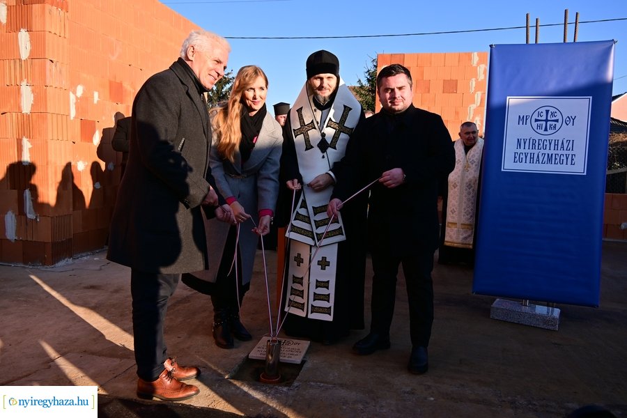 Görögkatolikus bölcsőde alapkő letétele Oroson 2024