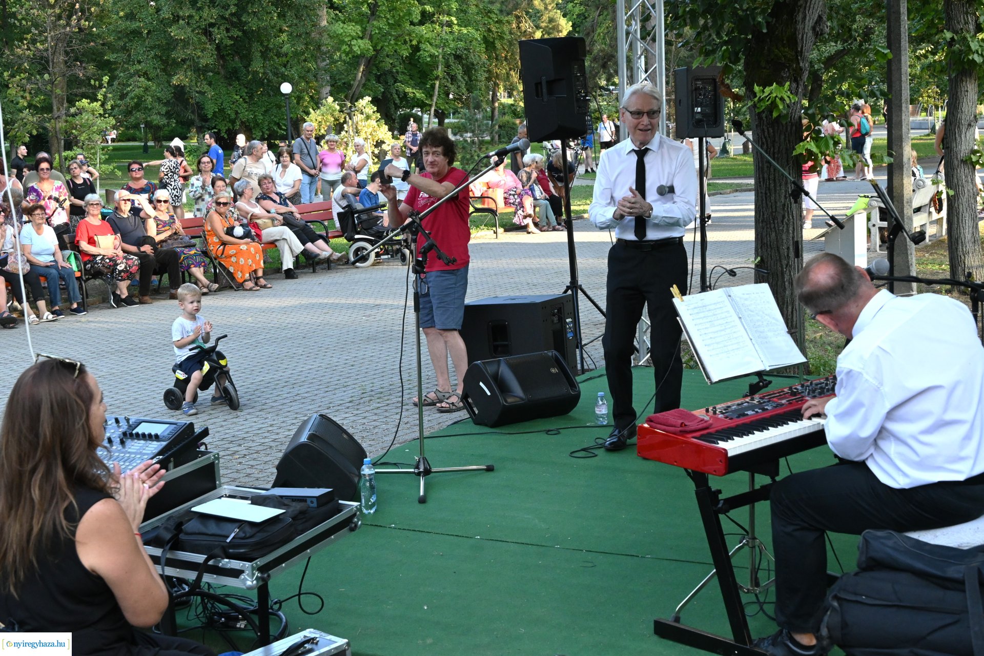 Granville Pillar és kísérő zenekara a Zene Sóstón programsorozat színpadán