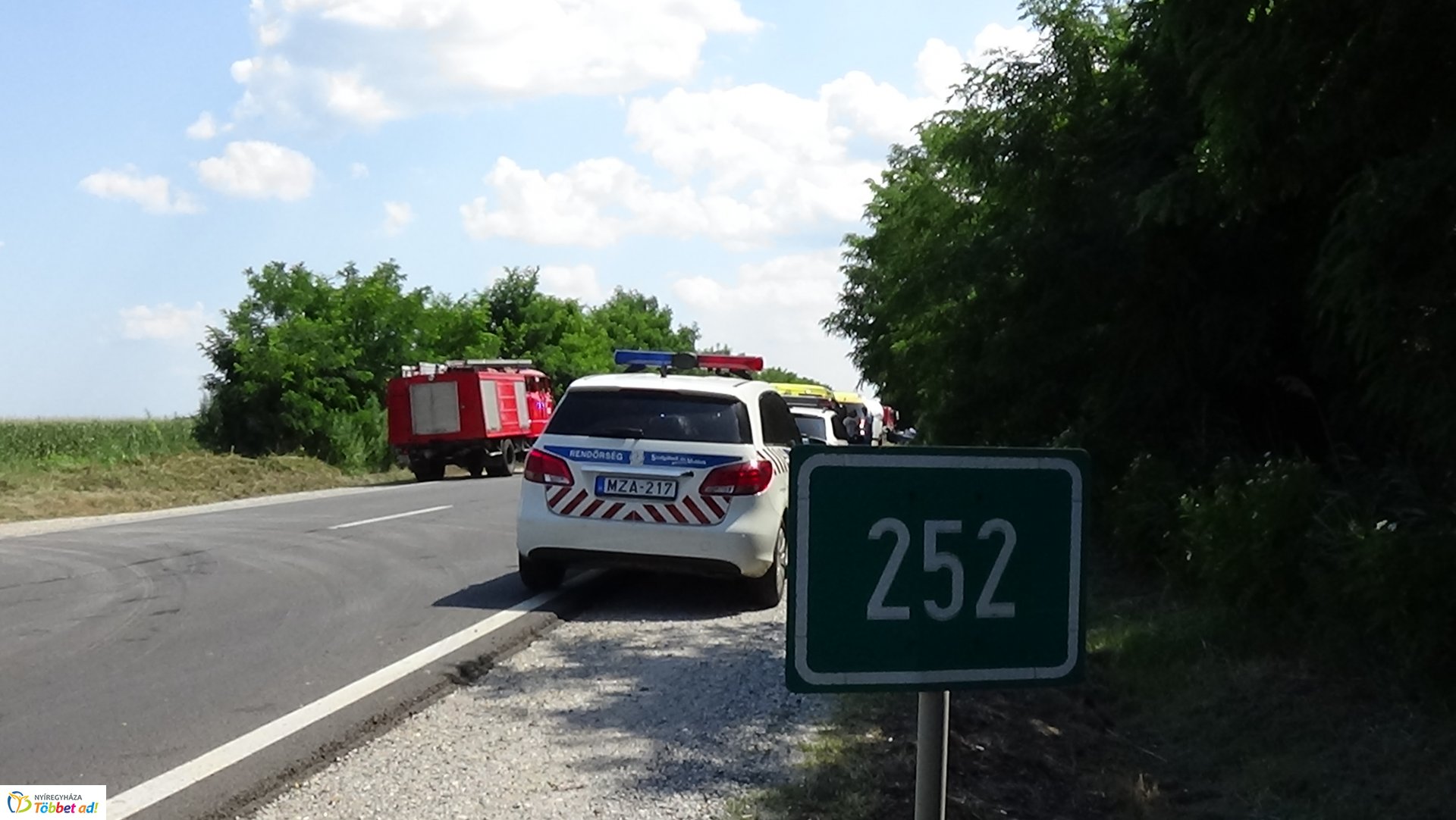 Halálos baleset Újfehértónál