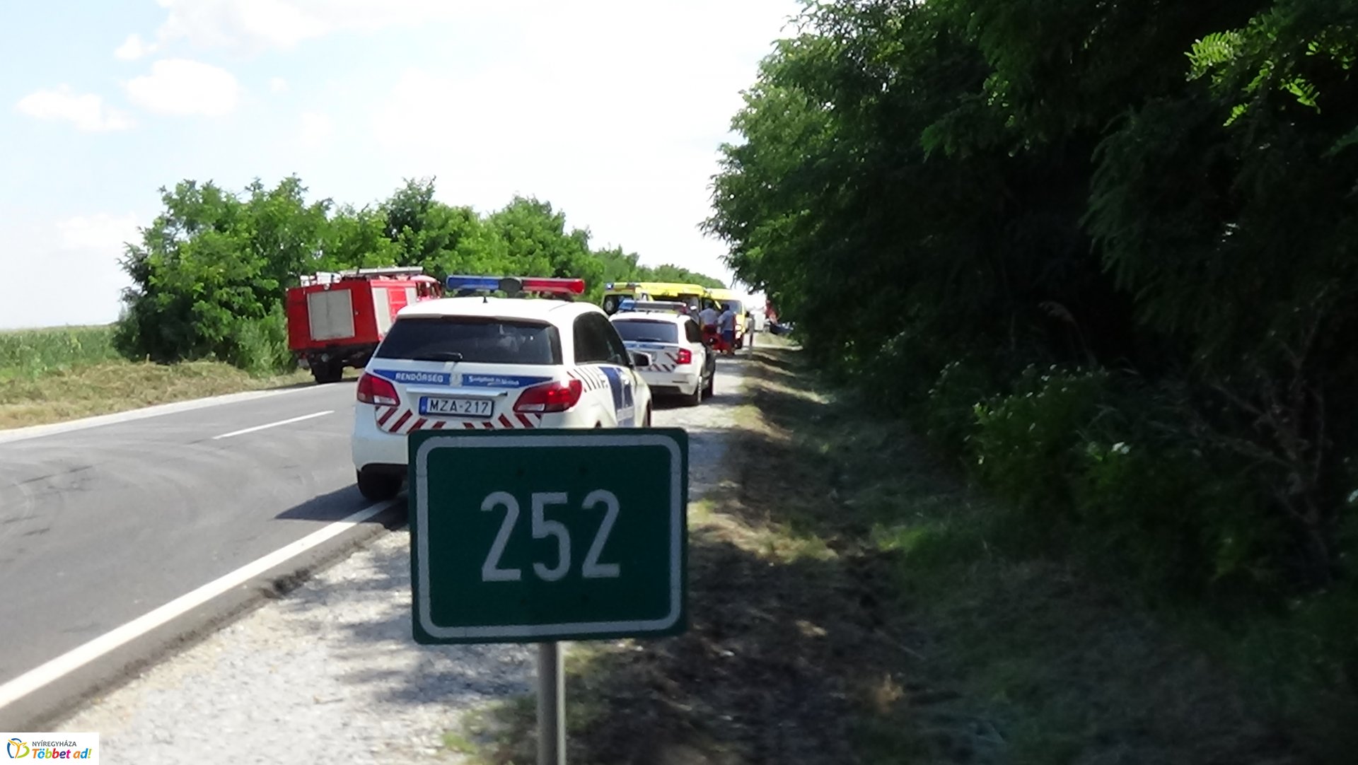 Halálos baleset Újfehértónál