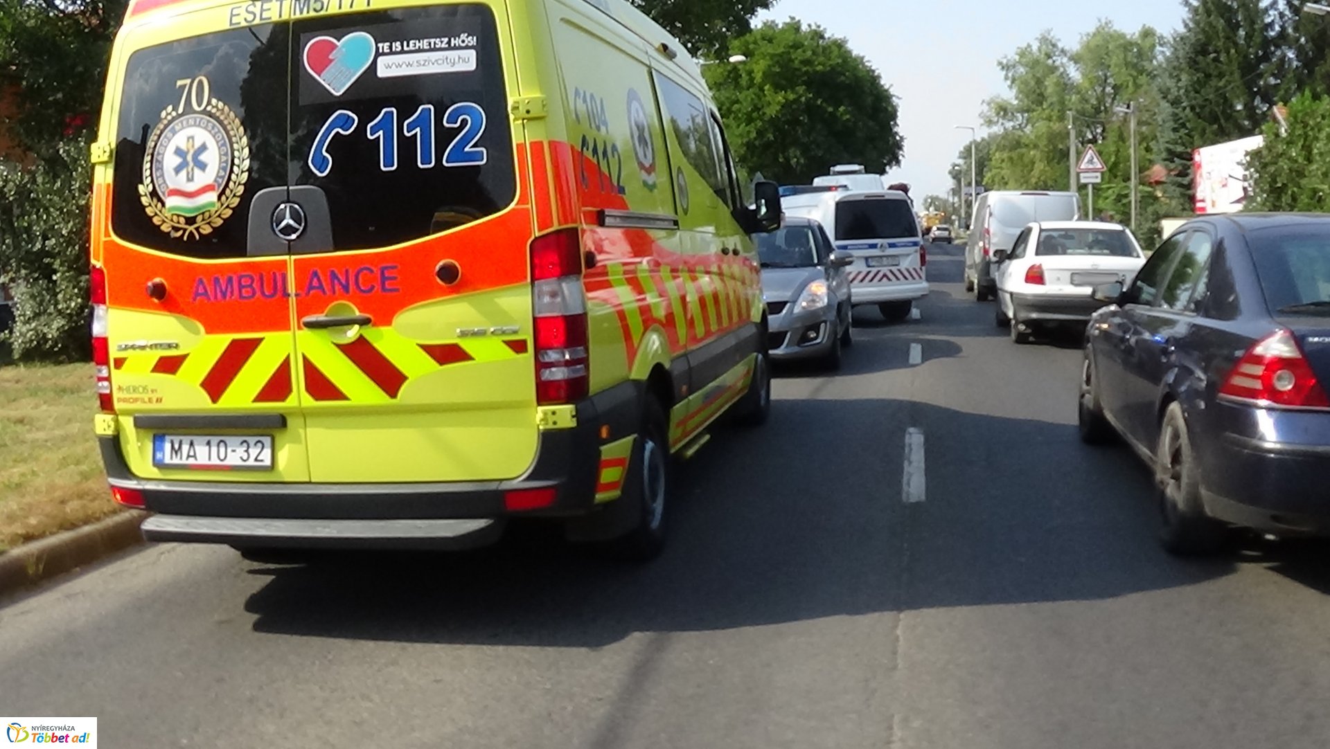 Hármas karambol történt a Rákóczi utcán 