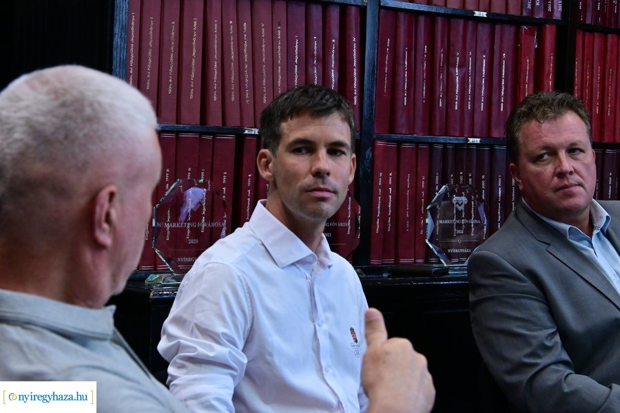 Helebrandt Máté olimpikon fogadása a Városházán