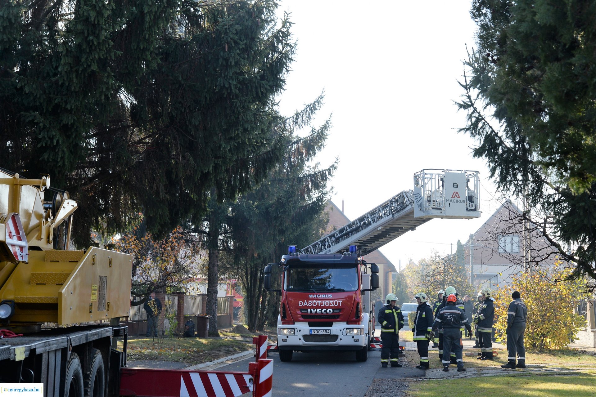 Helyére került a karácsonyfa a Kossuth téren