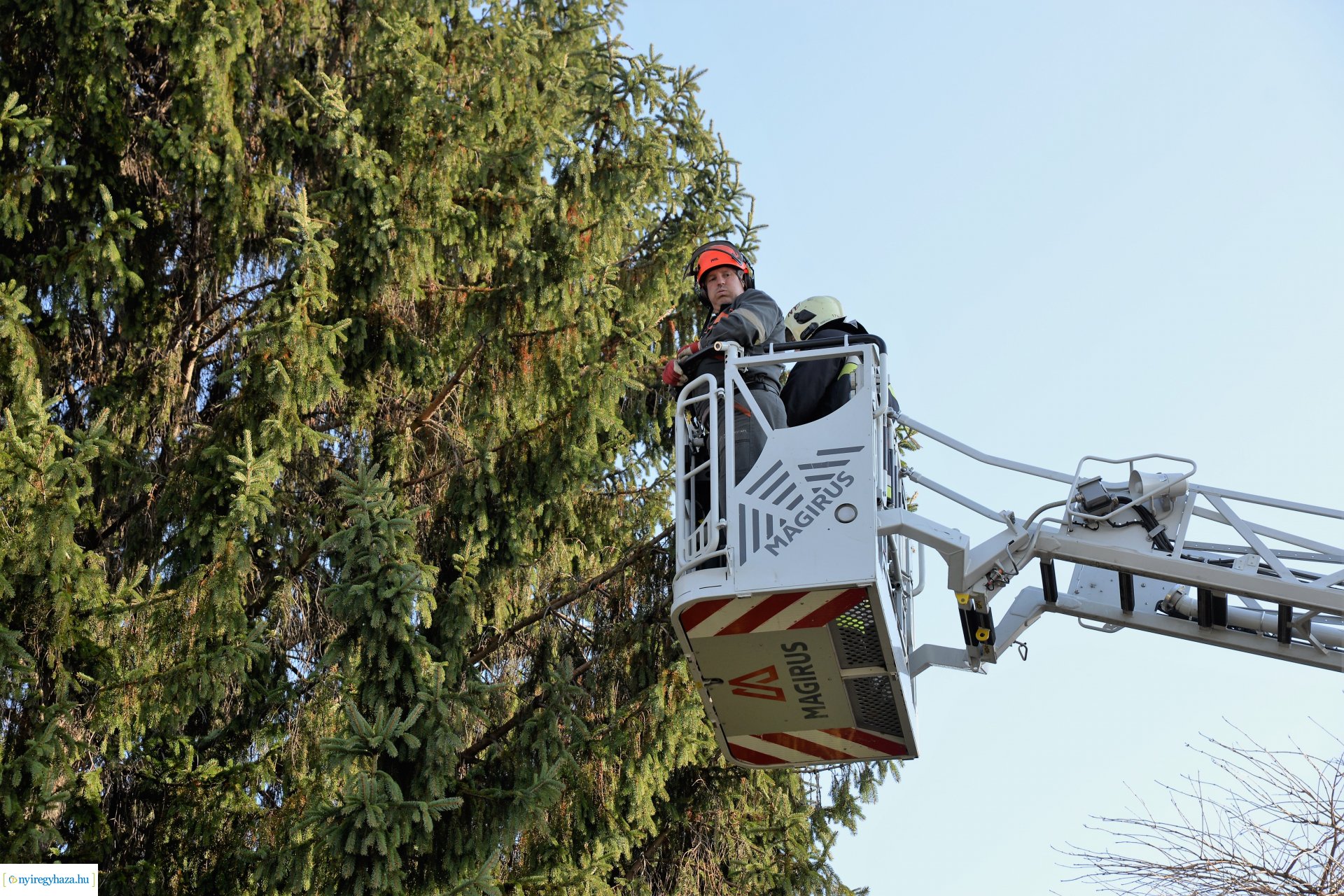 Helyére került a karácsonyfa a Kossuth téren