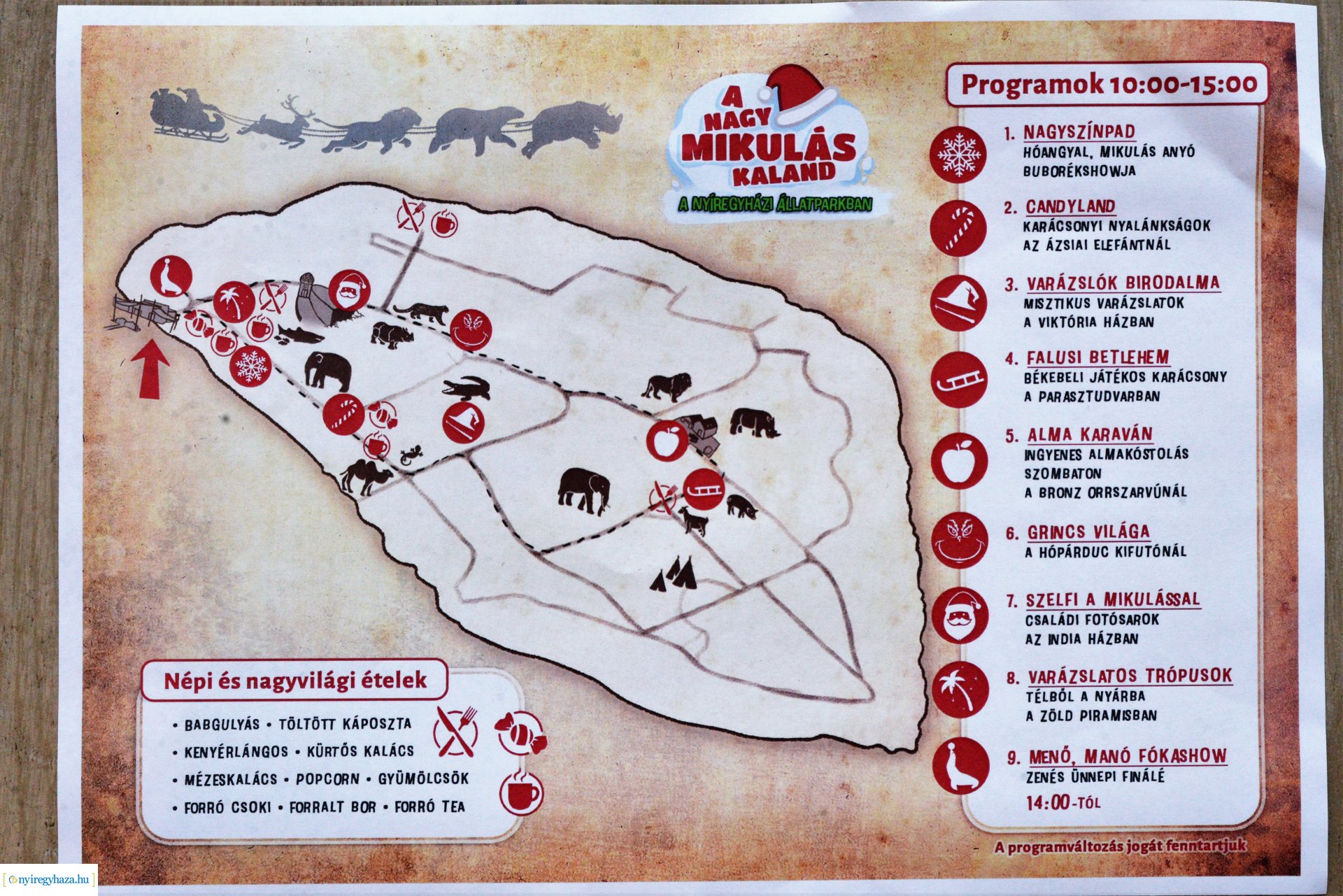 Hétvégén érkezik a " Nagy mikulás kaland" a Nyíregyházi Állatparkba