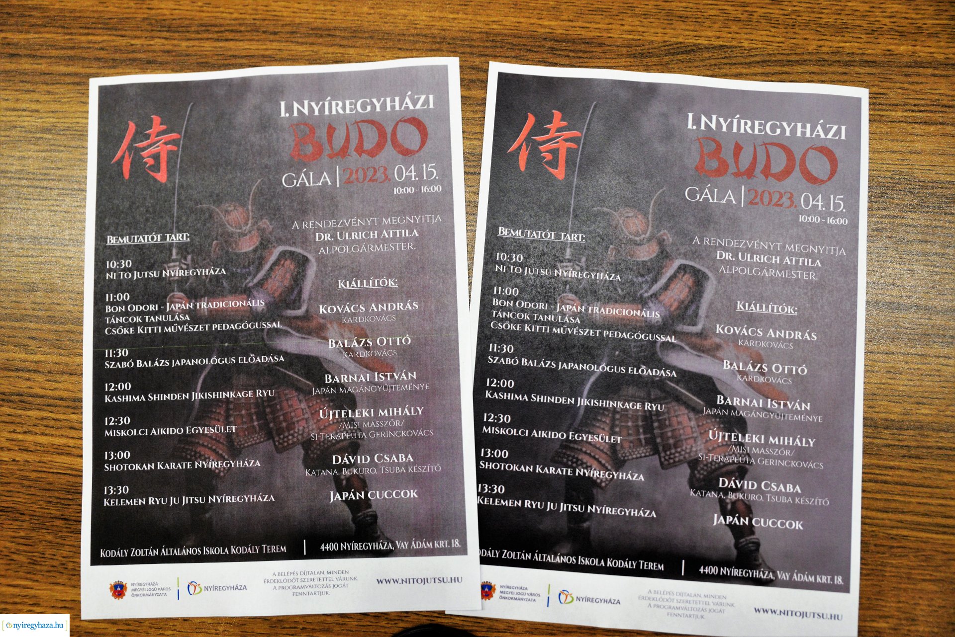 I. Nyíregyházi Budo Gála sajtótájékoztató
