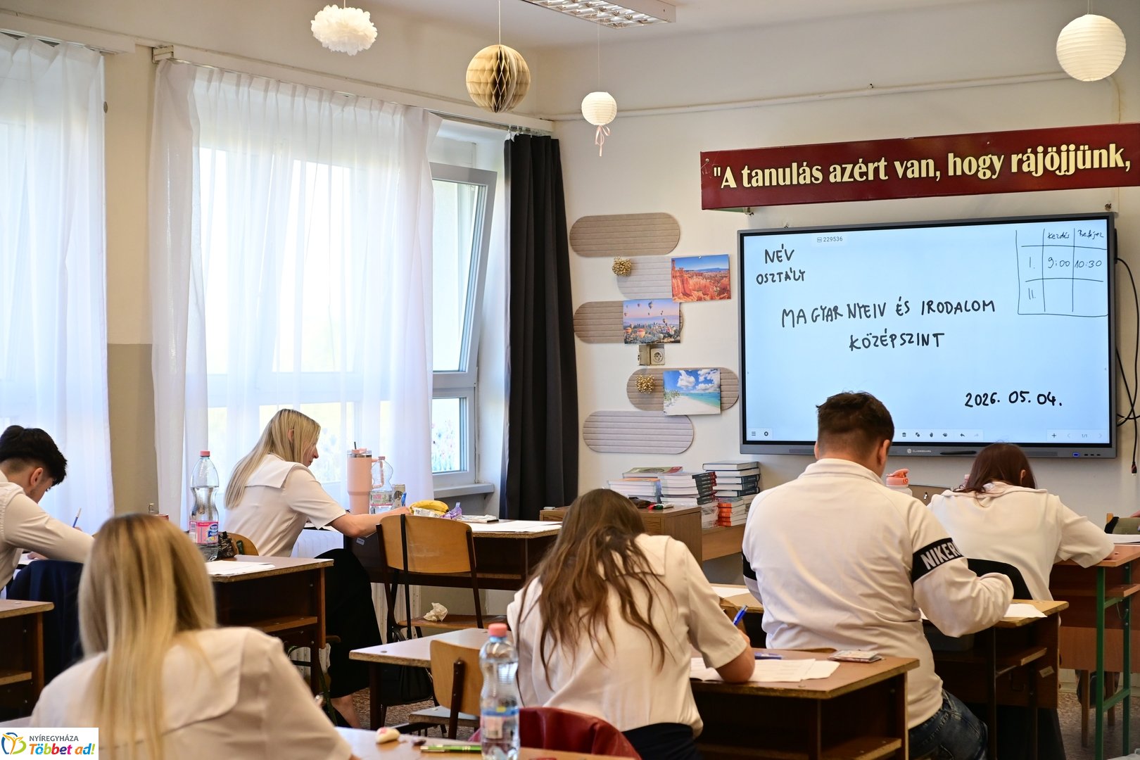 Írásbeli érettségi az Arany János gimnáziumban 2026